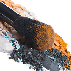 Image showing set of multicolor crushed eyeshadows