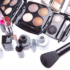 Image showing set of cosmetic makeup products