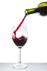 Image showing red wine glass