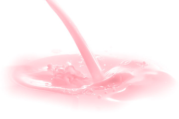 Image showing strawberry milk splash