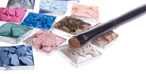 Image showing multicolored crushed eyeshadows