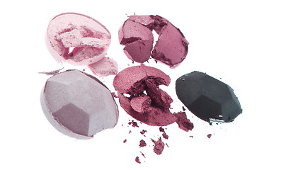 Image showing multicolored crushed eyeshadows