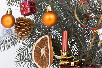 Image showing Christmas tree decorated