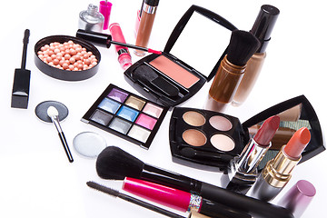 Image showing set of cosmetic makeup products