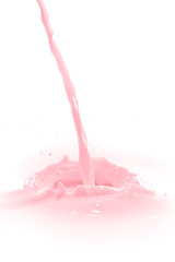 Image showing strawberry milk splash