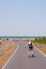 Image showing female rollerskating