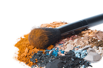 Image showing set of multicolor crushed eyeshadows