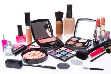 Image showing set of cosmetic makeup products