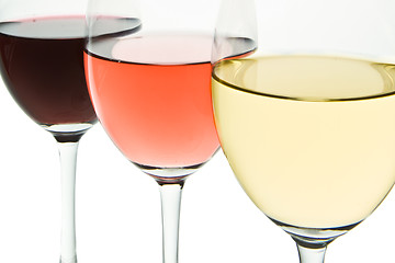 Image showing three wine glasses