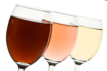 Image showing three wine glasses