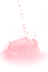 Image showing strawberry milk splash