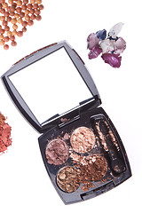 Image showing crushed compact eyeshadows