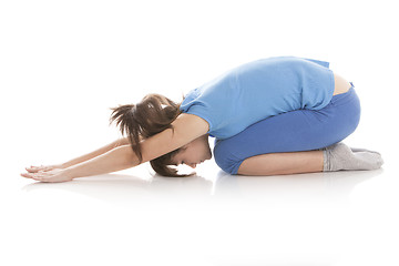 Image showing Image of a girl practicing yoga