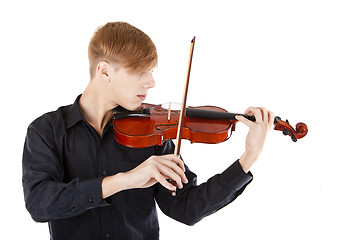 Image showing Image boy playing the violin