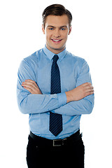 Image showing Portrait of a young male business executive