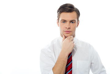 Image showing Thinking caucasian male model