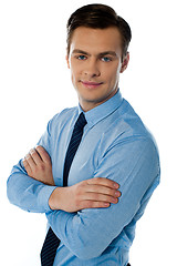Image showing Close-up portrait of a confident businessman