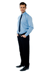 Image showing Full length view of a business executive