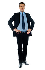 Image showing Portrait of a stylish young executive in business suit