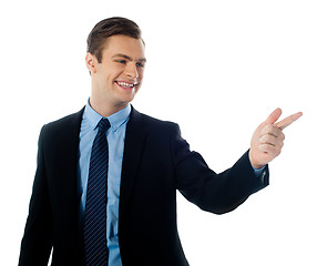 Image showing Adult caucasian male executive in business suit