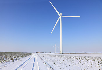 Image showing Wind turbines 