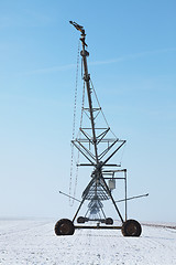 Image showing Irrigation pivot in winter