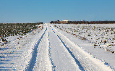 Image showing Road in winter