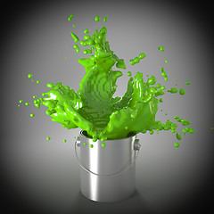 Image showing green explosion