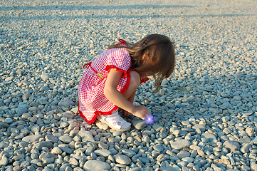 Image showing The girl on a beach