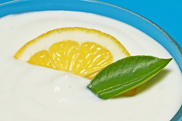 Image showing curd with lemon