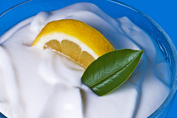 Image showing curd with lemon