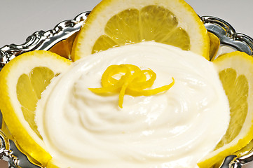 Image showing curd with lemon