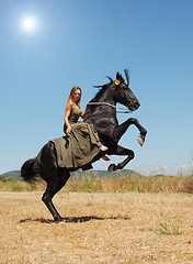 Image showing riding girl