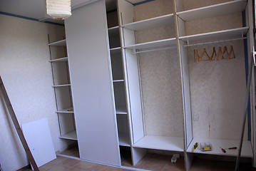 Image showing wardrobe in construction