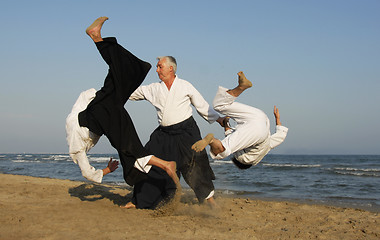 Image showing aikido on the beach
