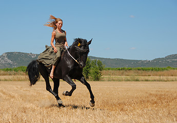 Image showing riding girl