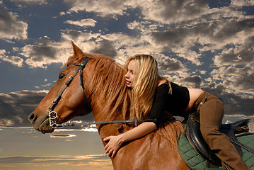 Image showing riding girl