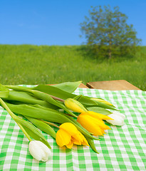 Image showing Tulips on Table