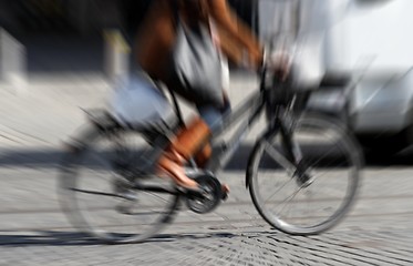 Image showing biking woman