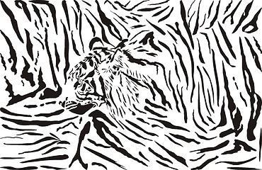 Image showing Tiger pattern background