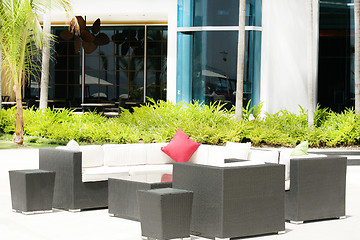 Image showing Stylish outdoor terrace 