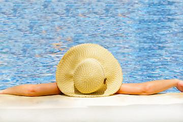Image showing Woman in hat relaxing on holiday