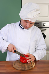 Image showing Chef and pepper