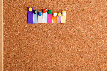 Image showing Cork board and colorful heading for eight letter word 