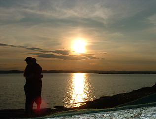 Image showing Sunset love