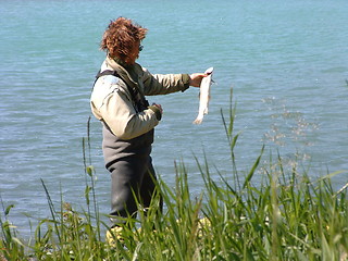 Image showing Proud fisherman