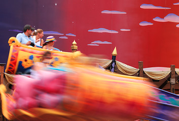 Image showing Flying carpets over Agrabah in Disneyland Paris