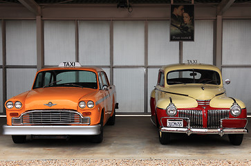 Image showing Retro taxi cars