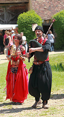 Image showing Medieval Oriental entertainers