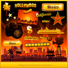 Image showing Hollywood cinema movie elements